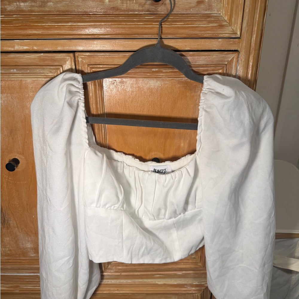 Princess Polly White Puff Sleeve Blouse